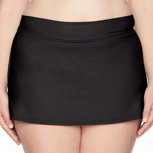 ANNE Cole Plus Size Skirted Bikini Swim Bottom